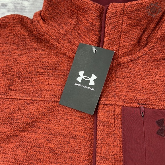 NWT Under Armour ColdGear 1/4 Zip Men's Small Red MSRP $80 - Picture 4 of 9